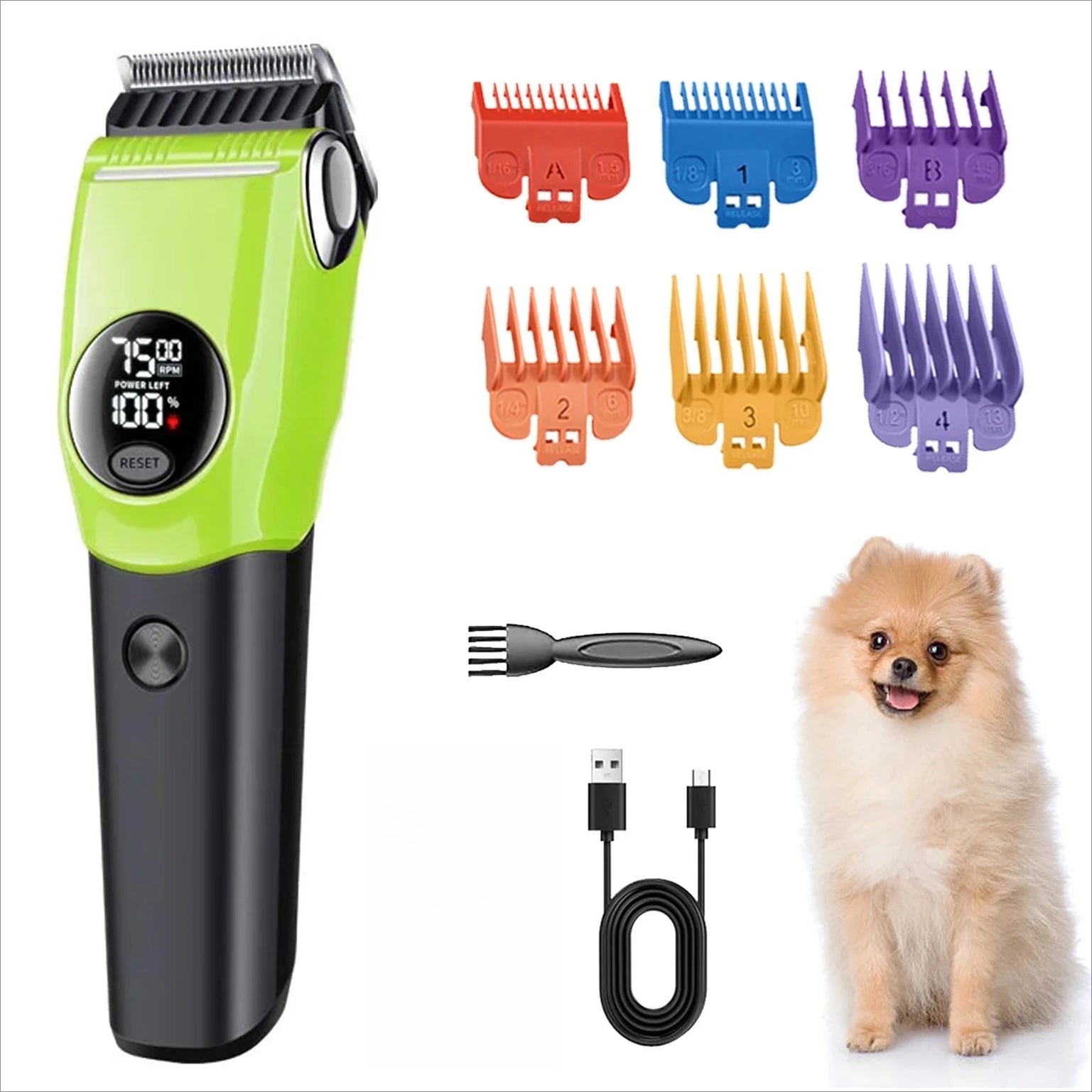 Rechargeable Low Noise Pet Hair Clipper Grooming Kit Professional