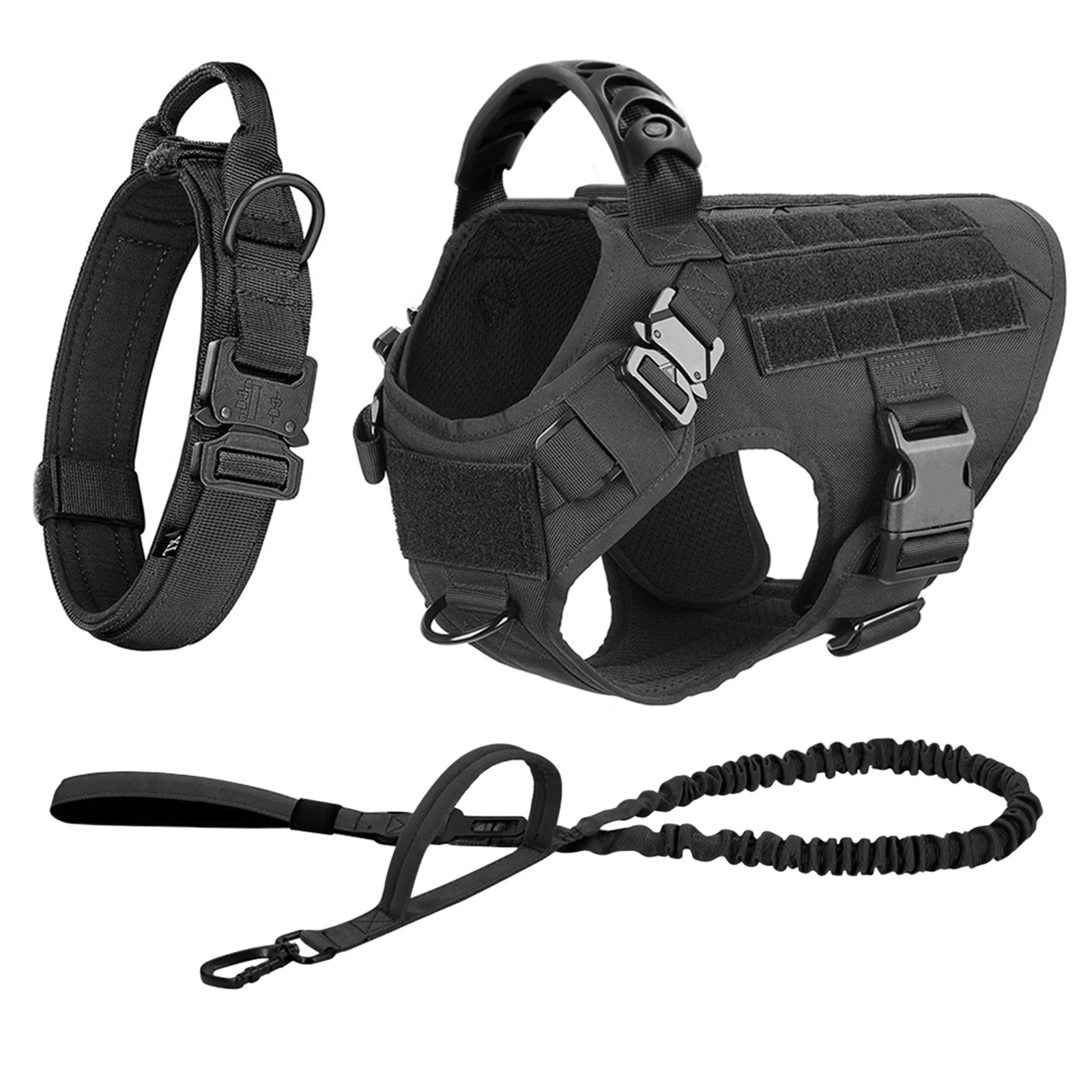 Large Dog Harness Leash Set Adjustable Training Walking Vest
