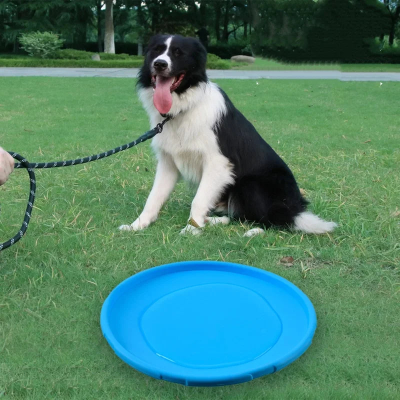 Silicone Interactive Flying Disc Toy for Dogs Cats Training