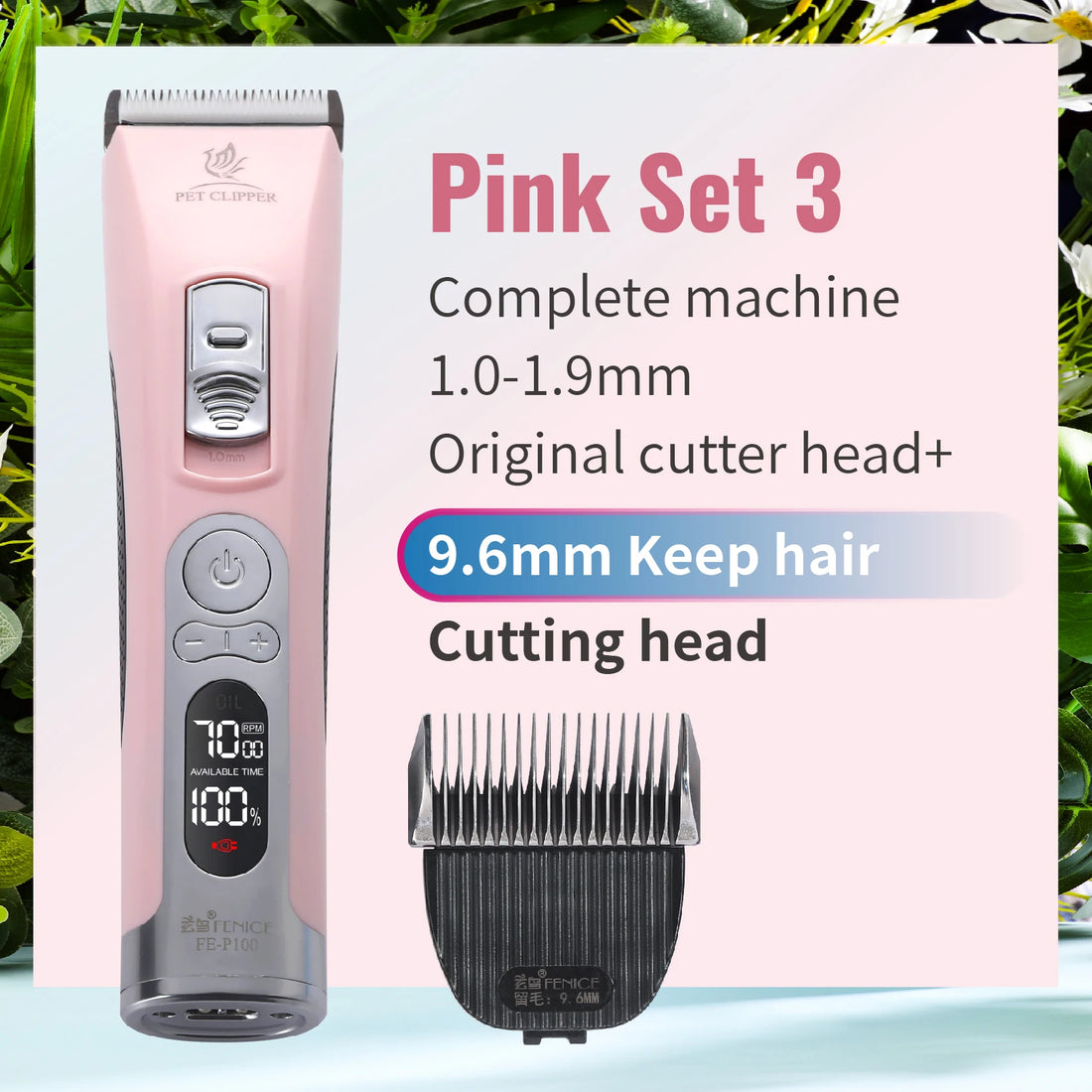 Fenice Cordless Rechargeable Pet Hair Clipper Grooming Trimmer Machine