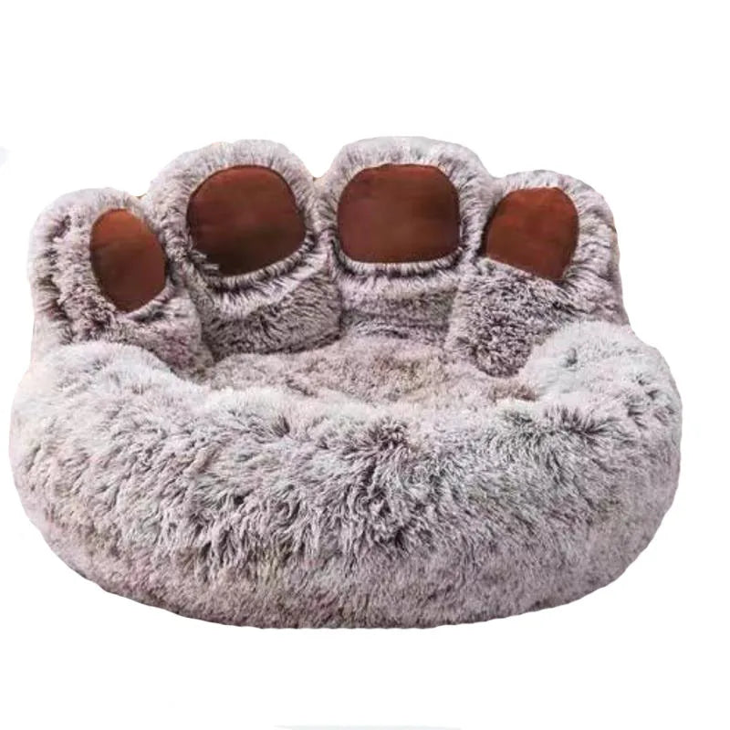 Fluffy Plush Dog Bed Warm Pet Cushion Basket Sofa