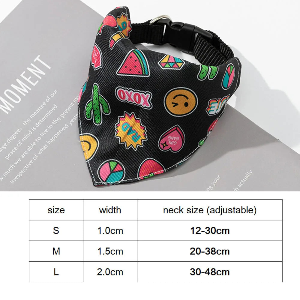 Adjustable Dog Bandana Collar Scarf for Dogs Cats Puppies