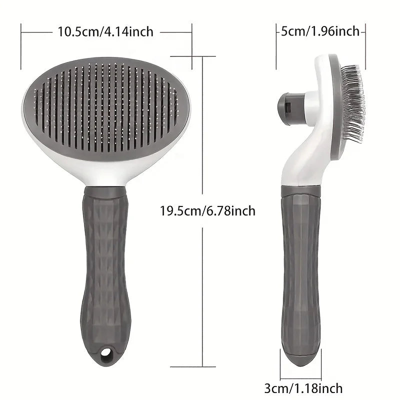 One-Click Self-Cleaning Pet Slicker Brush Hair Remover Comb