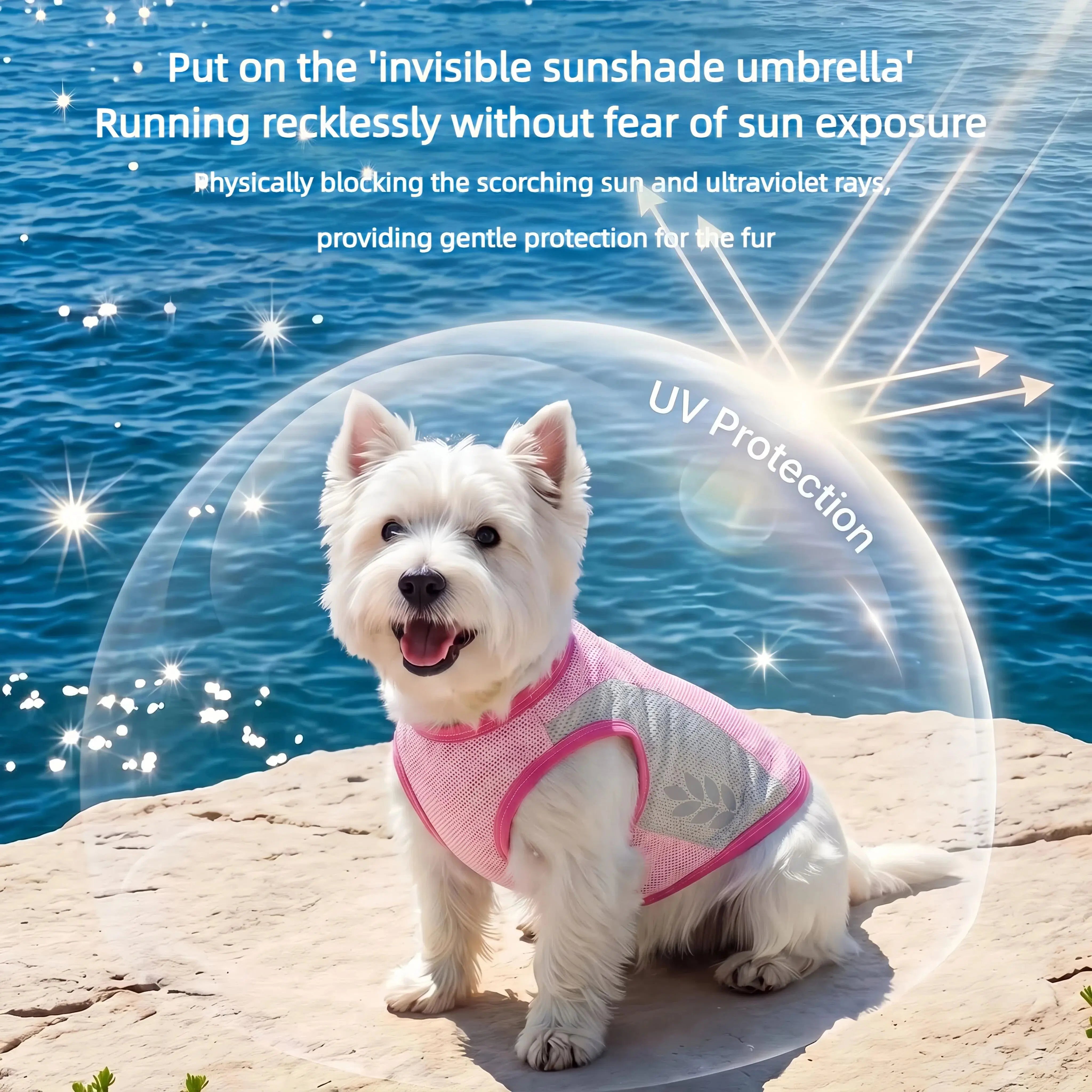 Summer Cooling Reflective Vest for Dogs Cats Quick Dry