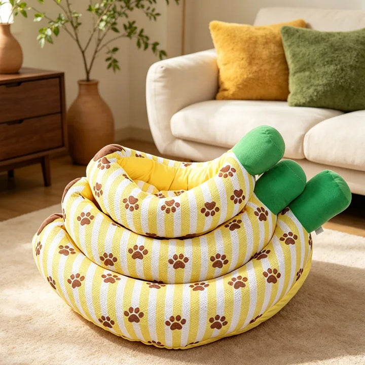 Banana Cooling Pet Bed Soft Cushion for Dogs Cats