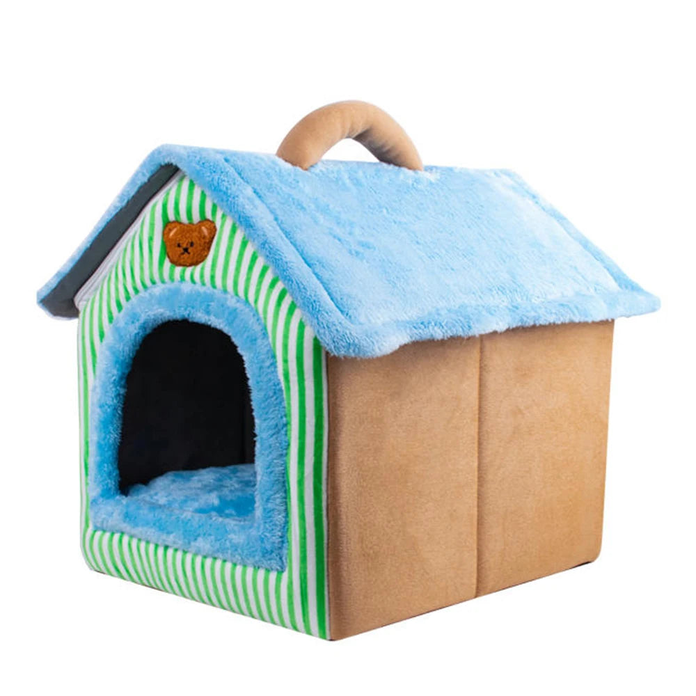 Foldable Washable Pet House Cozy Cat Dog Bed