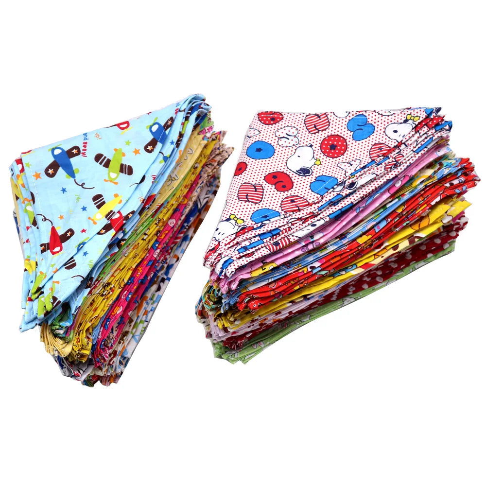 10PCS Cotton Dog Bandana Set for Small Large Dogs