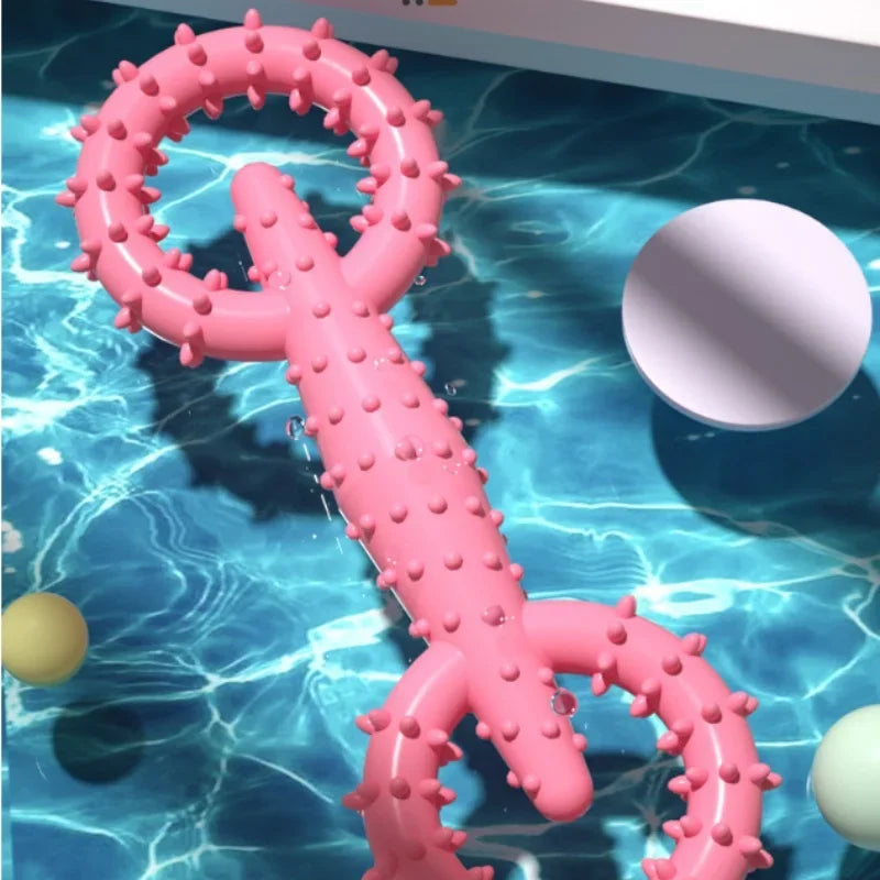 Durable Interactive Dog Pull Ring Chew Toy Teeth Cleaning
