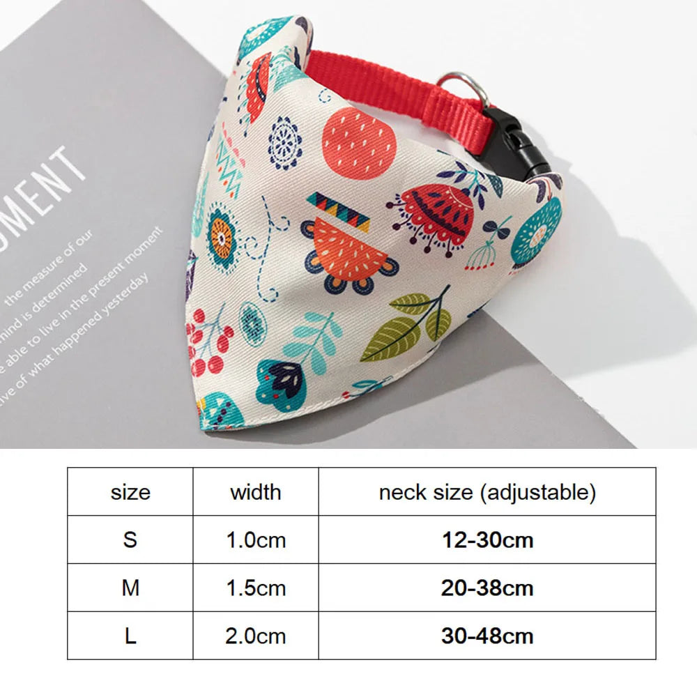 Adjustable Dog Bandana Collar Scarf for Dogs Cats Puppies