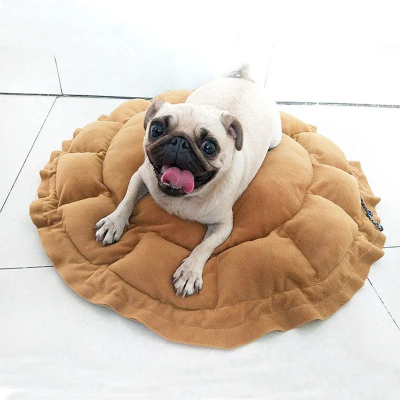 Fluffy Round Adjustable Cat Bed Soft Warm Cushion Basket