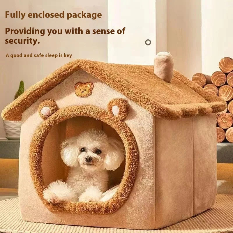 Washable House Style Pet Bed for Small Dogs Cats