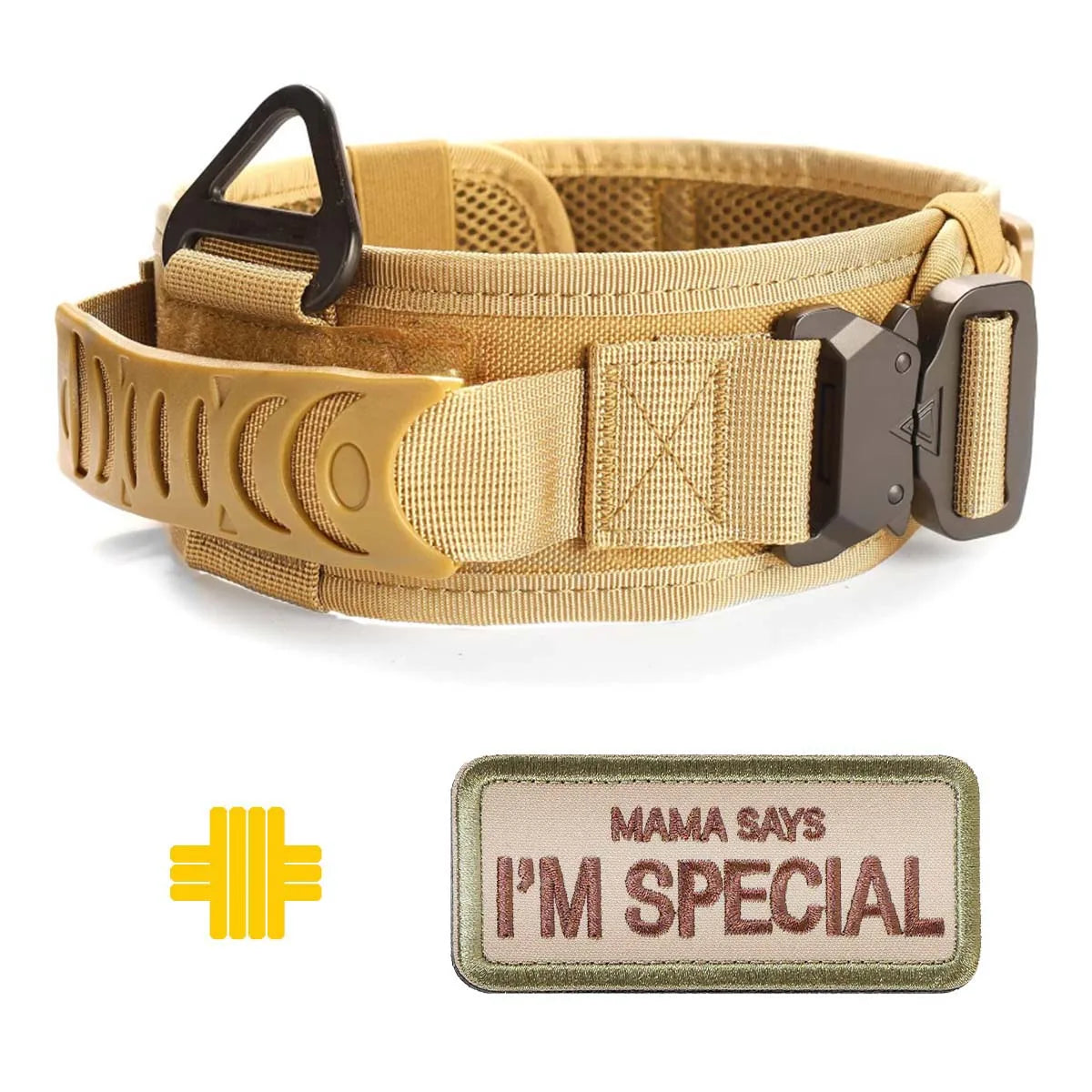 Reflective Adjustable Tactical Nylon Dog Collar Heavy Duty Training