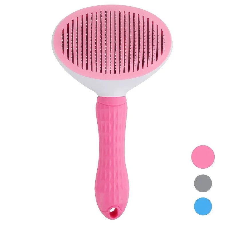 One-Click Self-Cleaning Pet Slicker Brush Hair Remover Comb