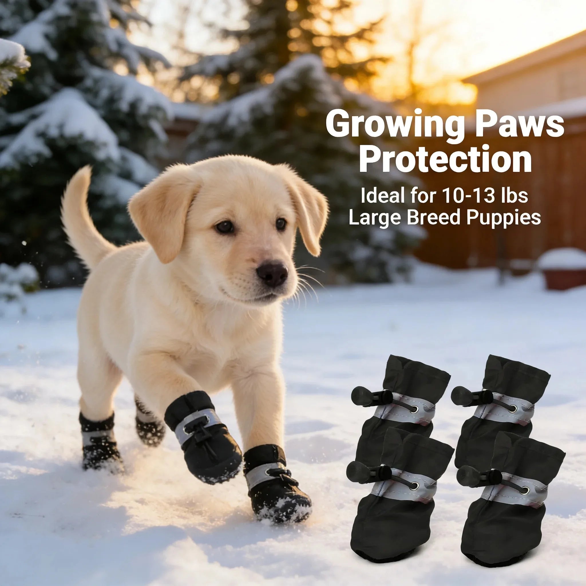 Waterproof Anti-Slip Puppy Shoes Soft Sole Pet Boots