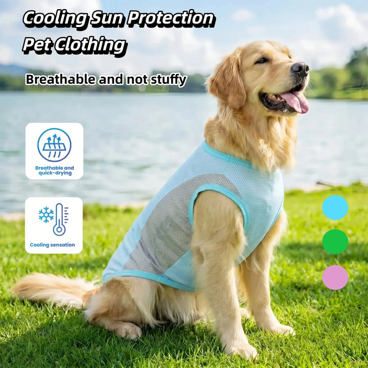 Summer Cooling Reflective Vest for Dogs Cats Quick Dry