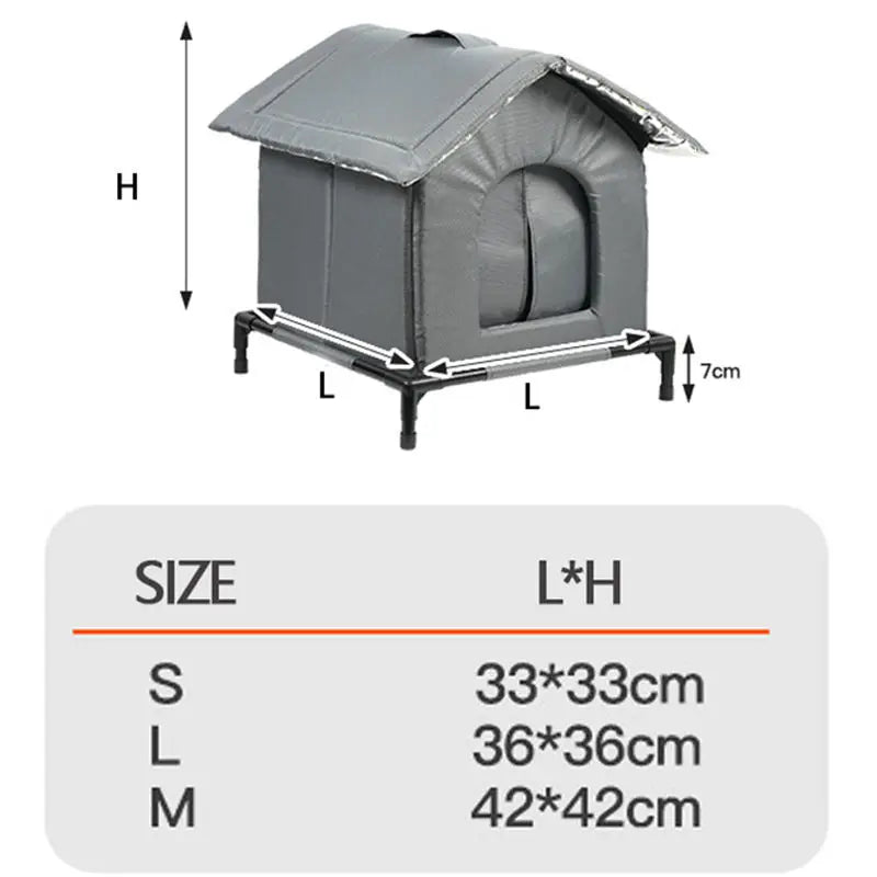 Waterproof Foldable Outdoor Pet House with Sleeping Mat Shelter