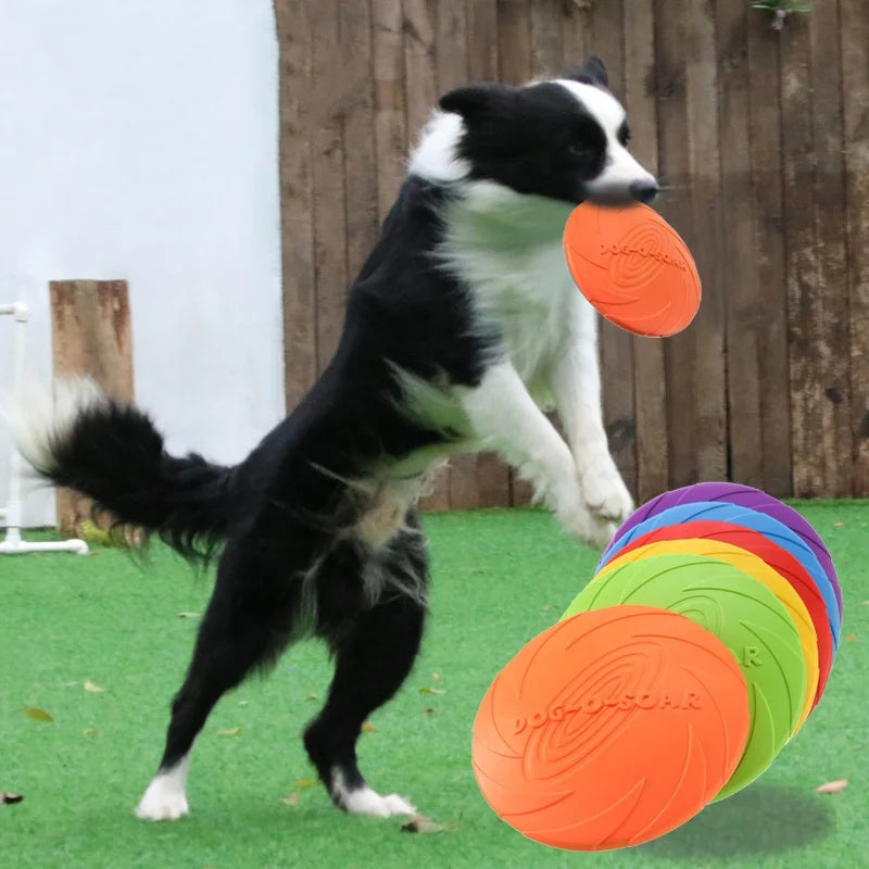 Silicone Interactive Flying Disc Toy for Dogs Cats Training