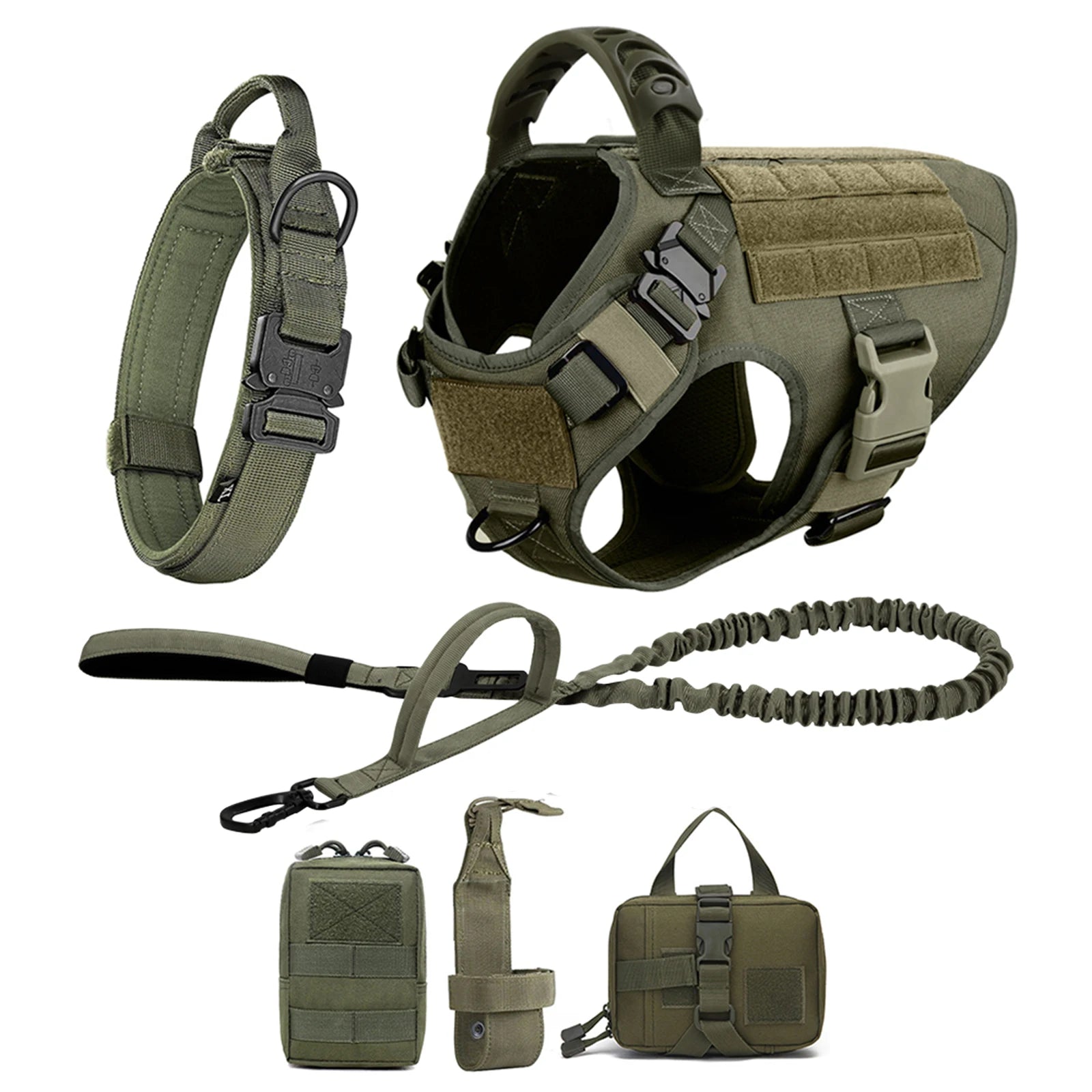 Large Dog Harness Leash Set Adjustable Training Walking Vest
