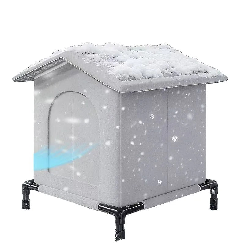 Waterproof Foldable Outdoor Pet House with Sleeping Mat Shelter
