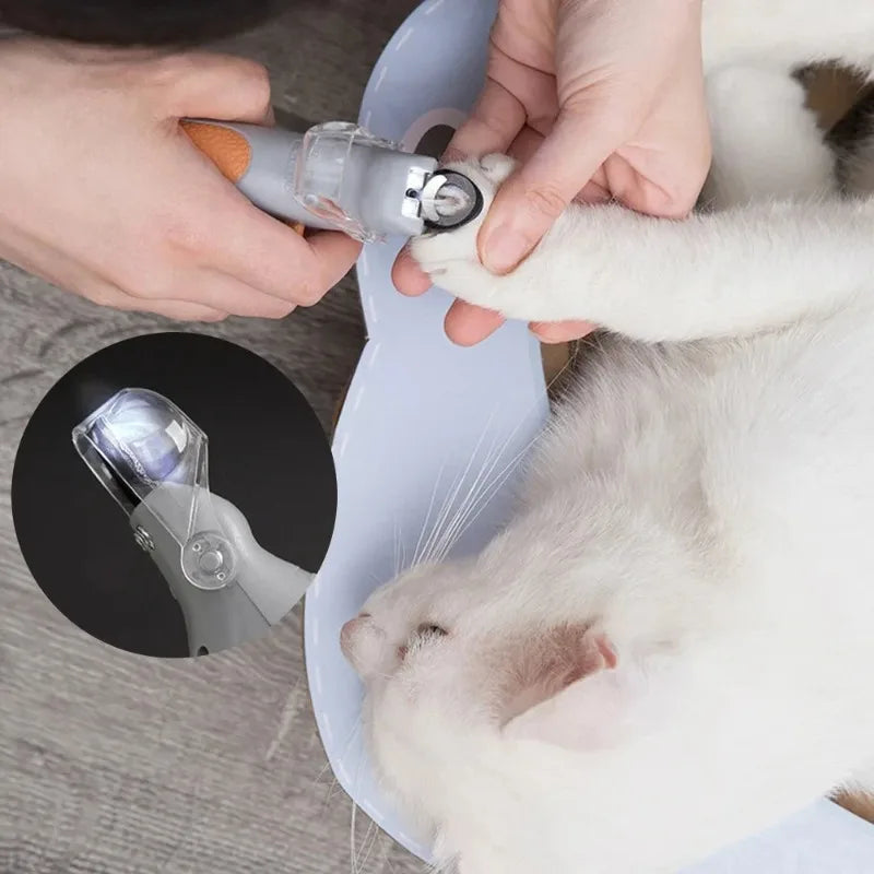 LED Pet Nail Clipper with Magnifier for Dogs Cats