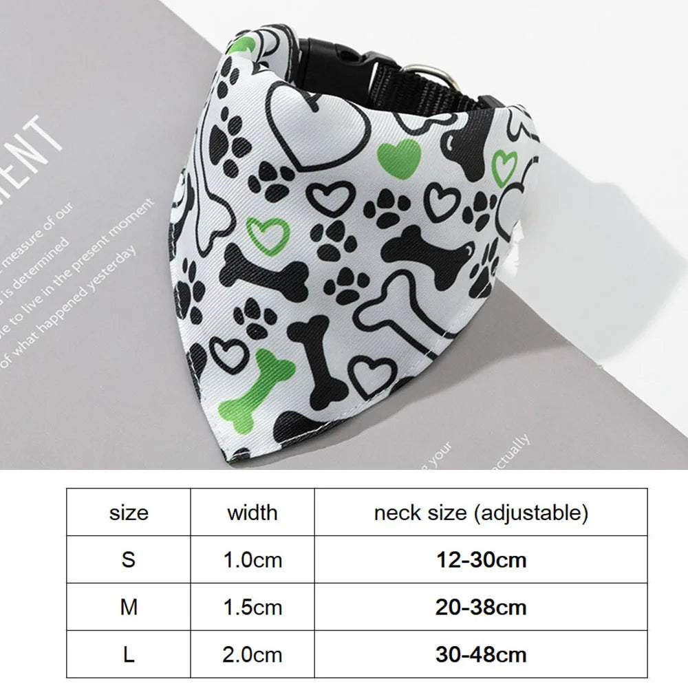 Adjustable Dog Bandana Collar Scarf for Dogs Cats Puppies