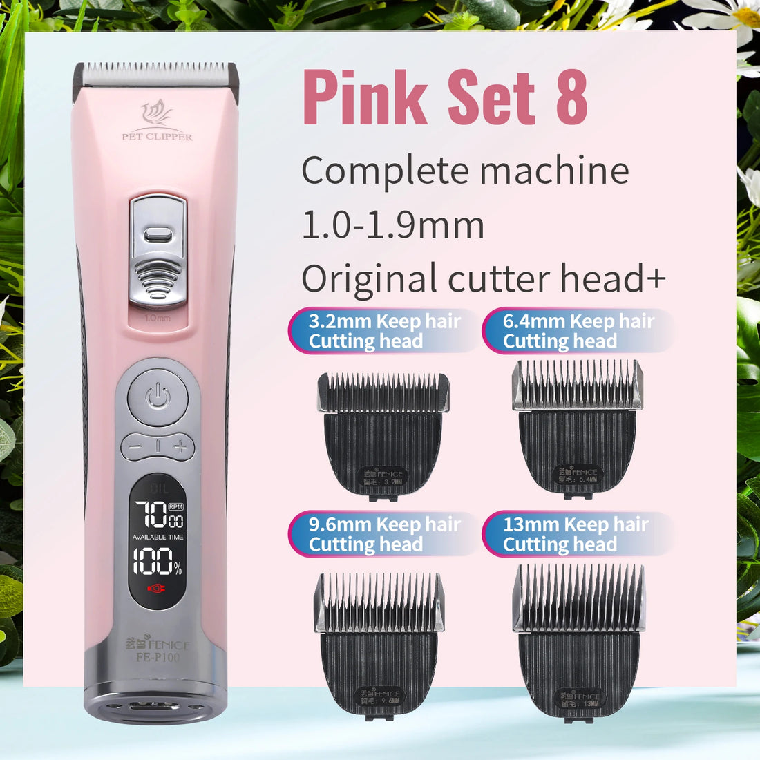 Fenice Cordless Rechargeable Pet Hair Clipper Grooming Trimmer Machine