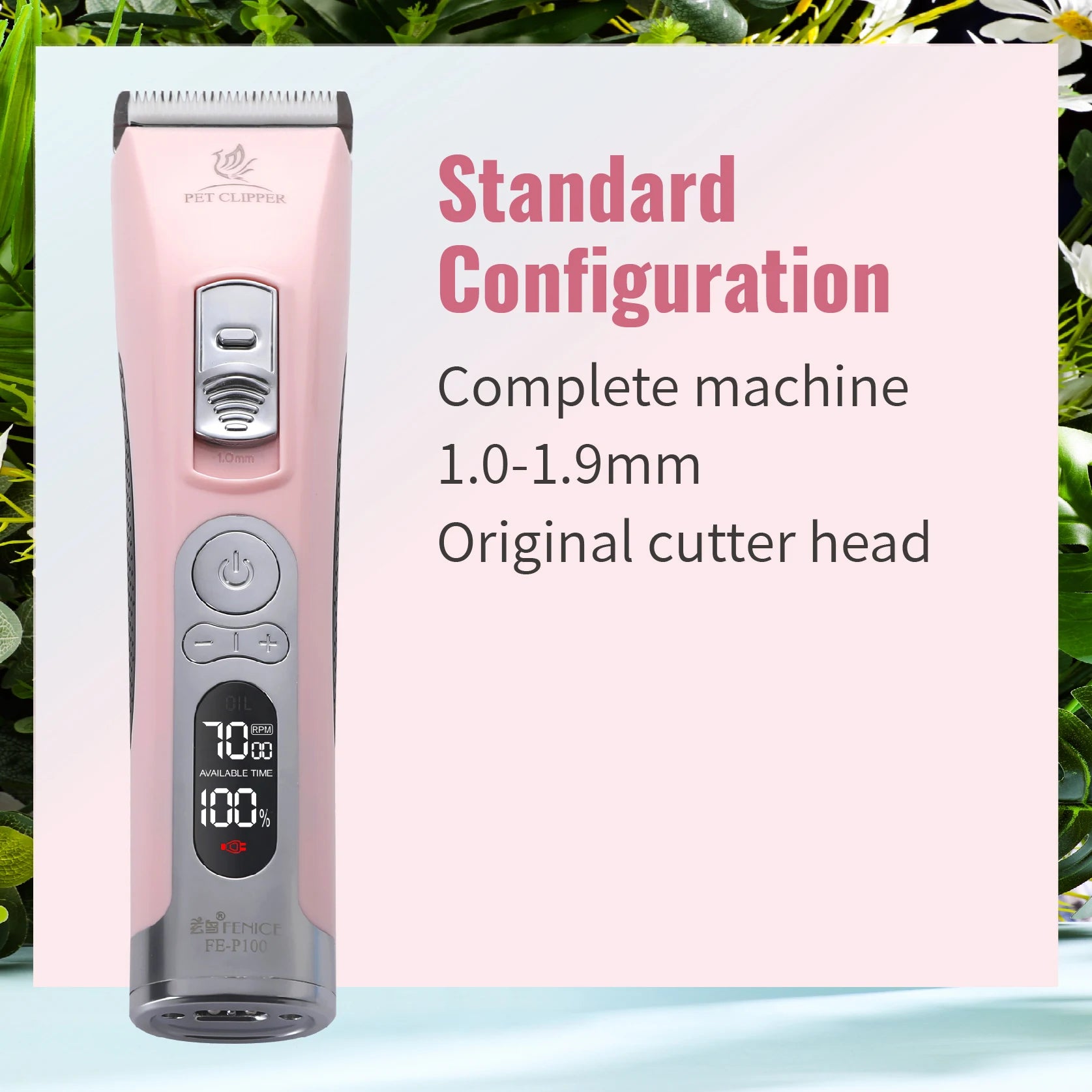 Fenice Cordless Rechargeable Pet Hair Clipper Grooming Trimmer Machine