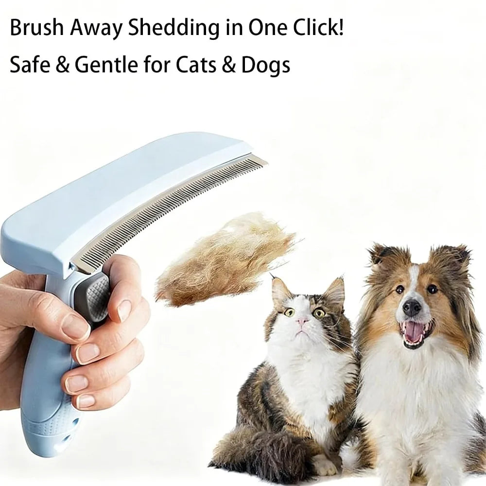 Professional Curved Deshedding Comb for Dogs Cats Grooming Tool