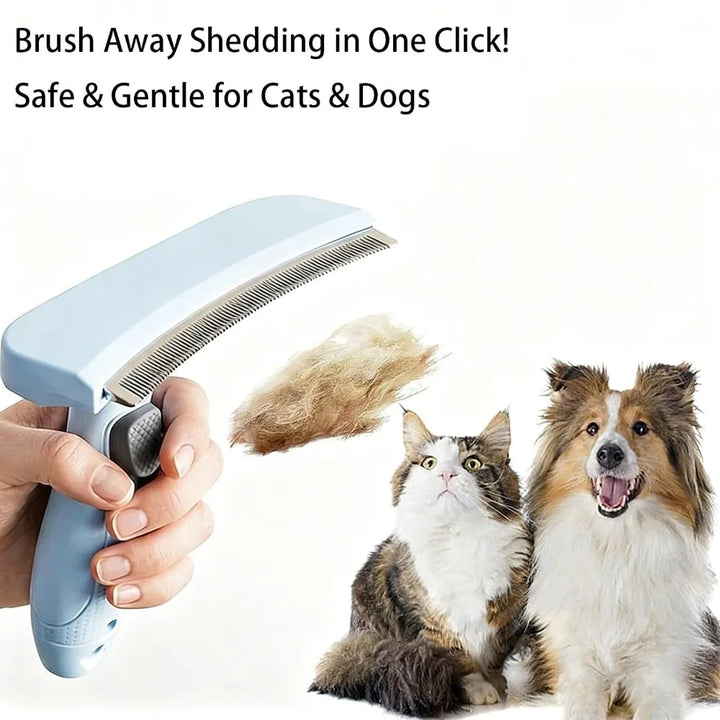 Professional Curved Deshedding Comb for Dogs Cats Grooming Tool
